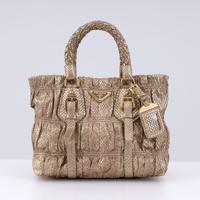 Prada Gold Viper GAUFRE Tote Bag - Sold for $2,560 on 10-11-2026 (Lot 654).jpg